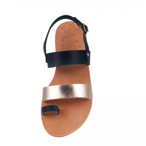 ΓΥΝΑΙΚΕΙΟ ΔΕΡΜΑΤΙΝΟ FLAT ΣΑΝΔΑΛΙ ΤΖΙΝ-ΚΕΡΙ ΧΡΥΣΟ ΙΟΥΛΙΑ LUXURY