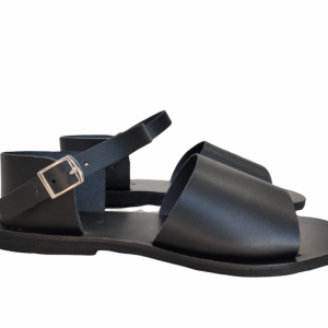 ΓΥΝΑΙΚΕΙΟ ΔΕΡΜΑΤΙΝΟ FLAT ΣΑΝΔΑΛΙ ΜΑΥΡΟ ΜΑΡΙΑ