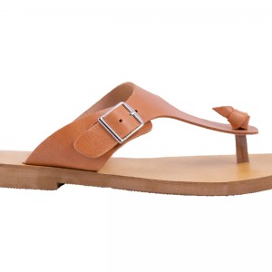 ΓΥΝΑΙΚΕΙΟ ΔΕΡΜΑΤΙΝΟ FLAT ΣΑΝΔΑΛΙ ΦΥΣΙΚΟ NATA