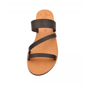 ΓΥΝΑΙΚΕΙΟ ΔΕΡΜΑΤΙΝΟ FLAT ΣΑΝΔΑΛΙ ΜΑΥΡΟ ΥΔΡΑ