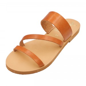 ΓΥΝΑΙΚΕΙΟ ΔΕΡΜΑΤΙΝΟ FLAT ΣΑΝΔΑΛΙ ΤΑΜΠΑ ΥΔΡΑ