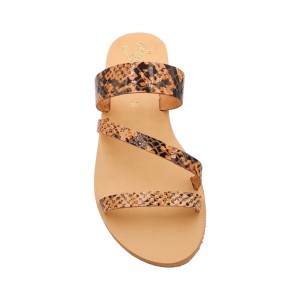 ΓΥΝΑΙΚΕΙΟ ΔΕΡΜΑΤΙΝΟ FLAT ΣΑΝΔΑΛΙ ΦΙΔΙ ΥΔΡΑ