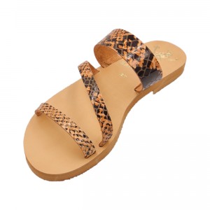 ΓΥΝΑΙΚΕΙΟ ΔΕΡΜΑΤΙΝΟ FLAT ΣΑΝΔΑΛΙ ΦΙΔΙ ΥΔΡΑ