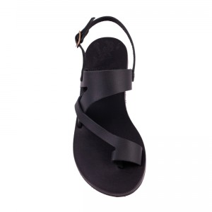 ΓΥΝΑΙΚΕΙΟ ΔΕΡΜΑΤΙΝΟ FLAT ΣΑΝΔΑΛΙ ΑΣΗΜΙ ΚΙΡΚΗ LUXURY