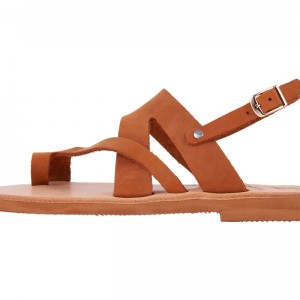 ΓΥΝΑΙΚΕΙΟ ΔΕΡΜΑΤΙΝΟ FLAT ΣΑΝΔΑΛΙ ΝΟΜΠΟΥΚ ΤΑΜΠΑ ΚΙΡΚΗ LUXURY