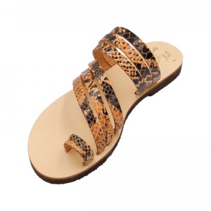 ΓΥΝΑΙΚΕΙΟ ΔΕΡΜΑΤΙΝΟ FLAT ΣΑΝΔΑΛΙ ΦΙΔΙ ΚΛΕΟΠΑΤΡΑ