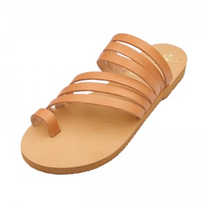 ΓΥΝΑΙΚΕΙΟ ΔΕΡΜΑΤΙΝΟ FLAT ΣΑΝΔΑΛΙ ΦΥΣΙΚΟ ΚΛΕΟΠΑΤΡΑ