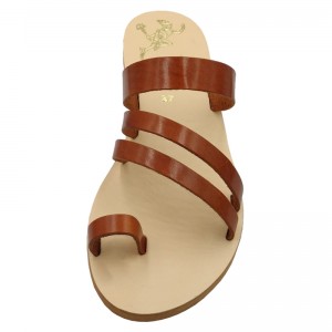 ΓΥΝΑΙΚΕΙΟ ΔΕΡΜΑΤΙΝΟ FLAT ΣΑΝΔΑΛΙ ΤΑΜΠΑ ΛΥΣΙΣΤΡΑΤΗ