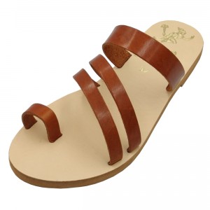 ΓΥΝΑΙΚΕΙΟ ΔΕΡΜΑΤΙΝΟ FLAT ΣΑΝΔΑΛΙ ΤΑΜΠΑ ΛΥΣΙΣΤΡΑΤΗ