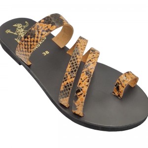 ΓΥΝΑΙΚΕΙΟ ΔΕΡΜΑΤΙΝΟ FLAT ΣΑΝΔΑΛΙ ΦΙΔΙ ΛΥΣΙΣΤΡΑΤΗ