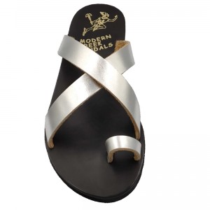 ΓΥΝΑΙΚΕΙΟ ΔΕΡΜΑΤΙΝΟ FLAT ΣΑΝΔΑΛΙ ΑΣΗΜΙ ΜΑΧΗ