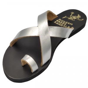 ΓΥΝΑΙΚΕΙΟ ΔΕΡΜΑΤΙΝΟ FLAT ΣΑΝΔΑΛΙ ΑΣΗΜΙ ΜΑΧΗ