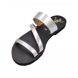 ΓΥΝΑΙΚΕΙΟ ΔΕΡΜΑΤΙΝΟ FLAT ΣΑΝΔΑΛΙ ΑΣΗΜΙ ΥΔΡΑ