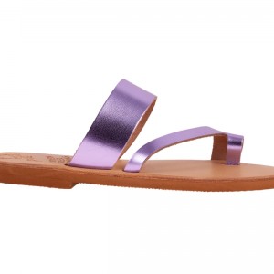 ΓΥΝΑΙΚΕΙΟ ΔΕΡΜΑΤΙΝΟ FLAT ΣΑΝΔΑΛΙ ΛΙΛΑ ΚΑΣΣΑΝΔΡΑ