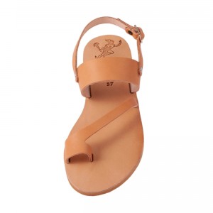 ΓΥΝΑΙΚΕΙΟ ΔΕΡΜΑΤΙΝΟ FLAT ΣΑΝΔΑΛΙ ΦΥΣΙΚΟ ΚΑΣΣΑΝΔΡΑ LUXURY