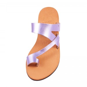 ΓΥΝΑΙΚΕΙΟ ΔΕΡΜΑΤΙΝΟ FLAT ΣΑΝΔΑΛΙ ΛΙΛΑ ΚΙΡΚΗ