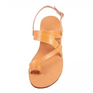 ΓΥΝΑΙΚΕΙΟ ΔΕΡΜΑΤΙΝΟ FLAT ΣΑΝΔΑΛΙ ΦΥΣΙΚΟ ΚΙΡΚΗ LUXURY