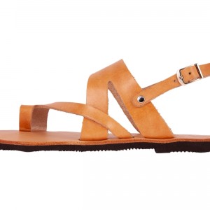 ΓΥΝΑΙΚΕΙΟ ΔΕΡΜΑΤΙΝΟ FLAT ΣΑΝΔΑΛΙ ΦΥΣΙΚΟ ΚΙΡΚΗ LUXURY