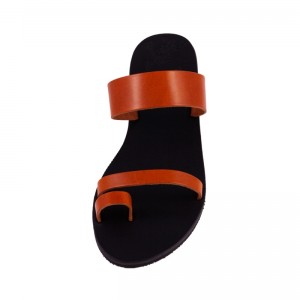 ΓΥΝΑΙΚΕΙΟ ΔΕΡΜΑΤΙΝΟ FLAT ΣΑΝΔΑΛΙ ΤΑΜΠΑ ΕΜΠΝΕΥΣΗΣ