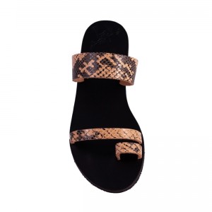 ΓΥΝΑΙΚΕΙΟ ΔΕΡΜΑΤΙΝΟ FLAT ΣΑΝΔΑΛΙ ΦΙΔΙ ΕΜΠΝΕΥΣΗΣ