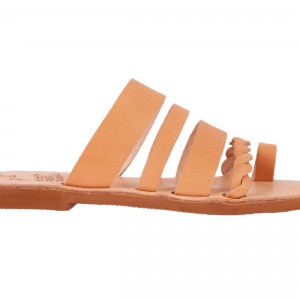 ΓΥΝΑΙΚΕΙΟ ΔΕΡΜΑΤΙΝΟ FLAT ΣΑΝΔΑΛΙ ΦΥΣΙΚΟ ΓΑΛΗΝΗ