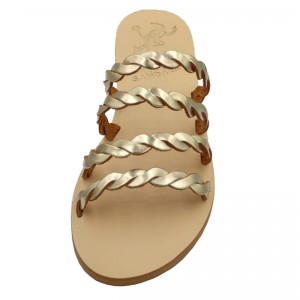 ΓΥΝΑΙΚΕΙΟ ΔΕΡΜΑΤΙΝΟ FLAT ΣΑΝΔΑΛΙ ΠΛΑΤΙΝΑ ΙΦΙΓΕΝΕΙΑ