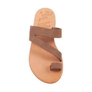 ΓΥΝΑΙΚΕΙΟ ΔΕΡΜΑΤΙΝΟ FLAT ΣΑΝΔΑΛΙ ΝΟΜΠΟΥΚ ΜΠΕΖ ΚΑΛΥΨΩ