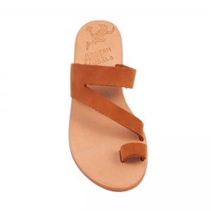 ΓΥΝΑΙΚΕΙΟ ΔΕΡΜΑΤΙΝΟ FLAT ΣΑΝΔΑΛΙ ΝΟΜΠΟΥΚ ΤΑΜΠΑ ΚΑΛΥΨΩ