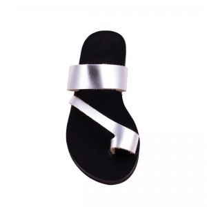 ΓΥΝΑΙΚΕΙΟ ΔΕΡΜΑΤΙΝΟ FLAT ΣΑΝΔΑΛΙ ΑΣΗΜΙ ΚΑΣΣΑΝΔΡΑ