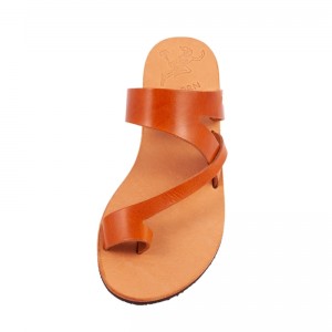 ΓΥΝΑΙΚΕΙΟ ΔΕΡΜΑΤΙΝΟ FLAT ΣΑΝΔΑΛΙ ΤΑΜΠΑ ΚΙΡΚΗ