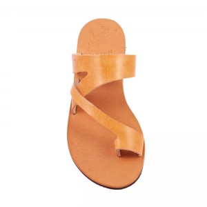 ΓΥΝΑΙΚΕΙΟ ΔΕΡΜΑΤΙΝΟ FLAT ΣΑΝΔΑΛΙ ΦΥΣΙΚΟ ΚΙΡΚΗ