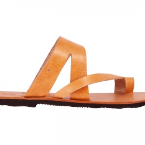 ΓΥΝΑΙΚΕΙΟ ΔΕΡΜΑΤΙΝΟ FLAT ΣΑΝΔΑΛΙ ΦΥΣΙΚΟ ΚΙΡΚΗ