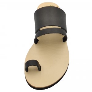 ΓΥΝΑΙΚΕΙΟ ΔΕΡΜΑΤΙΝΟ FLAT ΣΑΝΔΑΛΙ ΜΑΥΡΟ ΕΡΙΔΑ