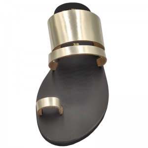 ΓΥΝΑΙΚΕΙΟ ΔΕΡΜΑΤΙΝΟ FLAT ΣΑΝΔΑΛΙ ΧΡΥΣΟ ΕΡΙΔΑ