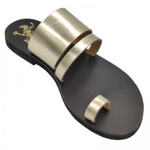 ΓΥΝΑΙΚΕΙΟ ΔΕΡΜΑΤΙΝΟ FLAT ΣΑΝΔΑΛΙ ΧΡΥΣΟ ΕΡΙΔΑ