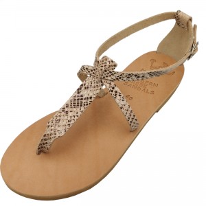 ΓΥΝΑΙΚΕΙΟ ΔΕΡΜΑΤΙΝΟ FLAT ΣΑΝΔΑΛΙ ΦΙΔΙ ΑΡΑΧΝΗ