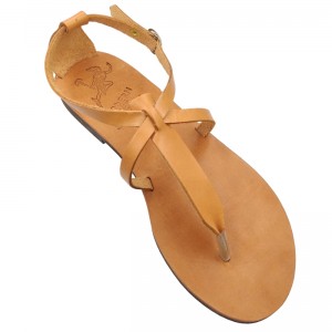 ΓΥΝΑΙΚΕΙΟ ΔΕΡΜΑΤΙΝΟ FLAT ΣΑΝΔΑΛΙ ΦΥΣΙΚΟ ΑΡΑΧΝΗ