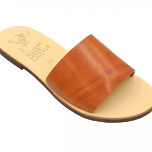 ΓΥΝΑΙΚΕΙΟ ΔΕΡΜΑΤΙΝΟ FLAT ΣΑΝΔΑΛΙ ΤΑΜΠΑ ΑΠΛΟΤΗΤΑ