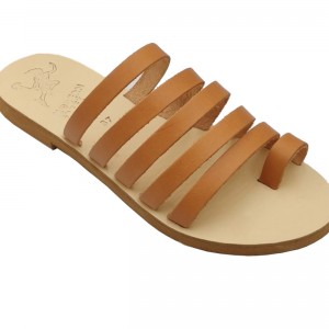 ΓΥΝΑΙΚΕΙΟ ΔΕΡΜΑΤΙΝΟ FLAT ΣΑΝΔΑΛΙ ΦΥΣΙΚΟ ΑΣΠΙΔΑ