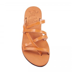 ΓΥΝΑΙΚΕΙΟ ΔΕΡΜΑΤΙΝΟ FLAT ΣΑΝΔΑΛΙ ΦΥΣΙΚΟ ΑΣΤΕΡΟΠΗ