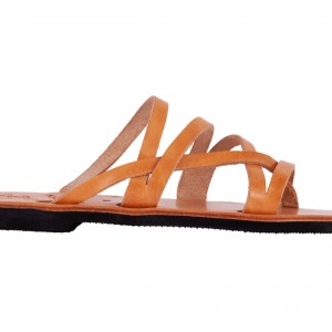 ΓΥΝΑΙΚΕΙΟ ΔΕΡΜΑΤΙΝΟ FLAT ΣΑΝΔΑΛΙ ΦΥΣΙΚΟ ΑΣΤΕΡΟΠΗ