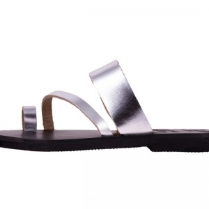 ΓΥΝΑΙΚΕΙΟ ΔΕΡΜΑΤΙΝΟ FLAT ΣΑΝΔΑΛΙ ΑΣΗΜΙ ΔΑΚΡΥΑ