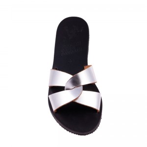 ΓΥΝΑΙΚΕΙΟ ΔΕΡΜΑΤΙΝΟ FLAT ΣΑΝΔΑΛΙ ΑΣΗΜΙ ΔΕΣΜΟΣ