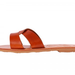 ΓΥΝΑΙΚΕΙΟ ΔΕΡΜΑΤΙΝΟ FLAT ΣΑΝΔΑΛΙ ΤΑΜΠΑ ΔΕΣΜΟΣ