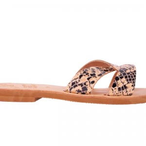 ΓΥΝΑΙΚΕΙΟ ΔΕΡΜΑΤΙΝΟ FLAT ΣΑΝΔΑΛΙ ΦΙΔΙ ΔΕΣΜΟΣ