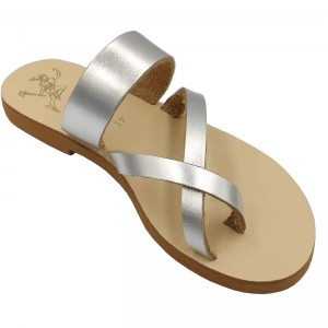 ΓΥΝΑΙΚΕΙΟ ΔΕΡΜΑΤΙΝΟ FLAT ΣΑΝΔΑΛΙ ΑΣΗΜΙ ΗΛΕΚΤΡΑ