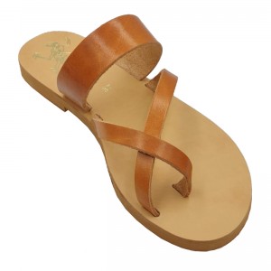 ΓΥΝΑΙΚΕΙΟ ΔΕΡΜΑΤΙΝΟ FLAT ΣΑΝΔΑΛΙ ΤΑΜΠΑ ΗΛΕΚΤΡΑ