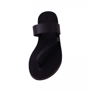 ΓΥΝΑΙΚΕΙΟ ΔΕΡΜΑΤΙΝΟ FLAT ΣΑΝΔΑΛΙ ΜΑΥΡΟ AMAZON