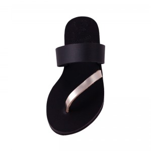 ΓΥΝΑΙΚΕΙΟ ΔΕΡΜΑΤΙΝΟ FLAT ΣΑΝΔΑΛΙ ΜΑΥΡΟ AMAZON