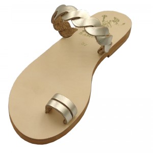 ΓΥΝΑΙΚΕΙΟ ΔΕΡΜΑΤΙΝΟ FLAT ΣΑΝΔΑΛΙ ΧΡΥΣΟ ΑΦΡΟΔΙΤΗ